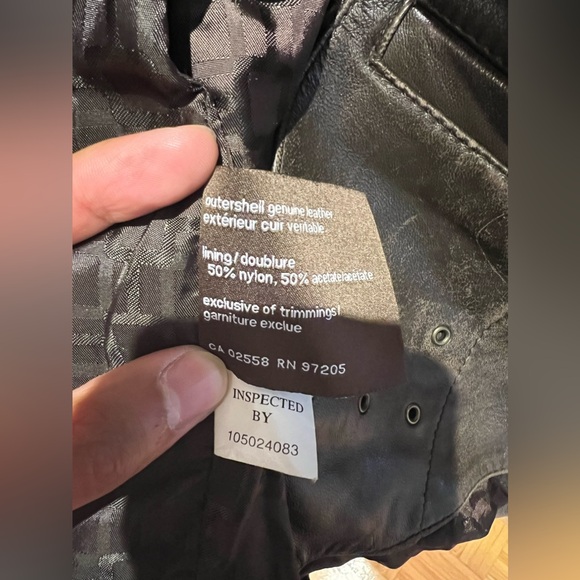 Men’s Brown Leather Jacket Danier - Picture 3 of 6